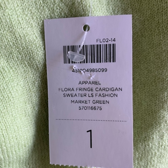 NWT. Chico’s Wool Flora Fringe Cardigan. Size 1. - Picture 7 of 8